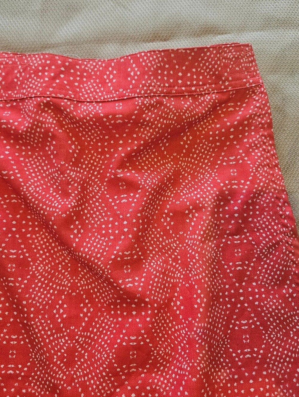 RipSkirt Hawaii Small Red Dot Stretch Wrap Skirt NWT Boho Teaberry Tropical